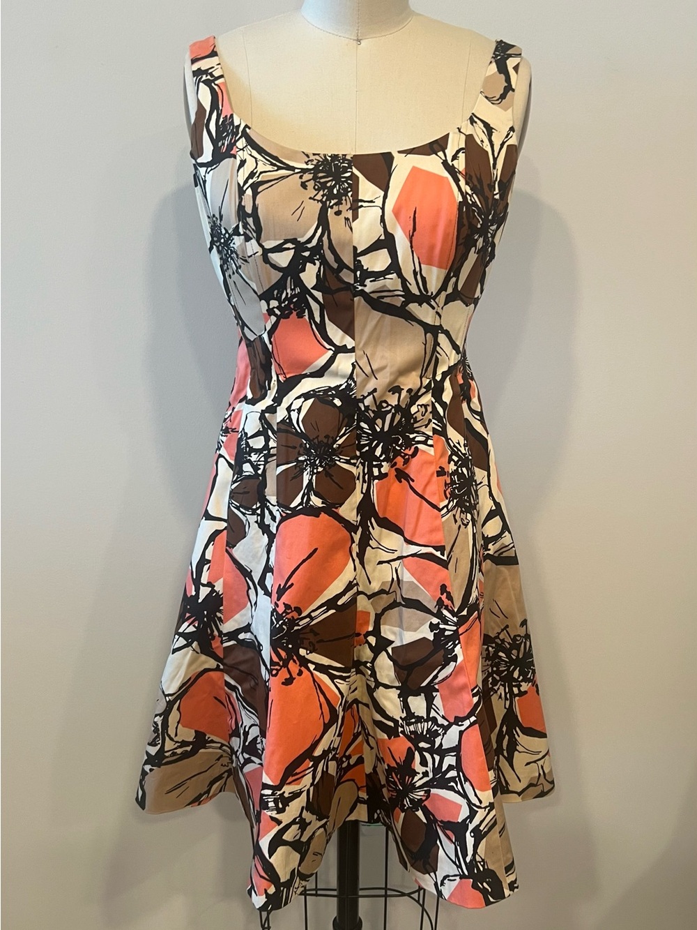 New Nine West Fit-and-Flare Midi Dress